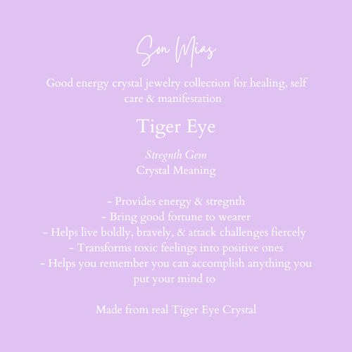 Tiger Eye Crystal Initial Bracelet