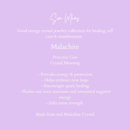 Malachite Crystal Initial Bracelet